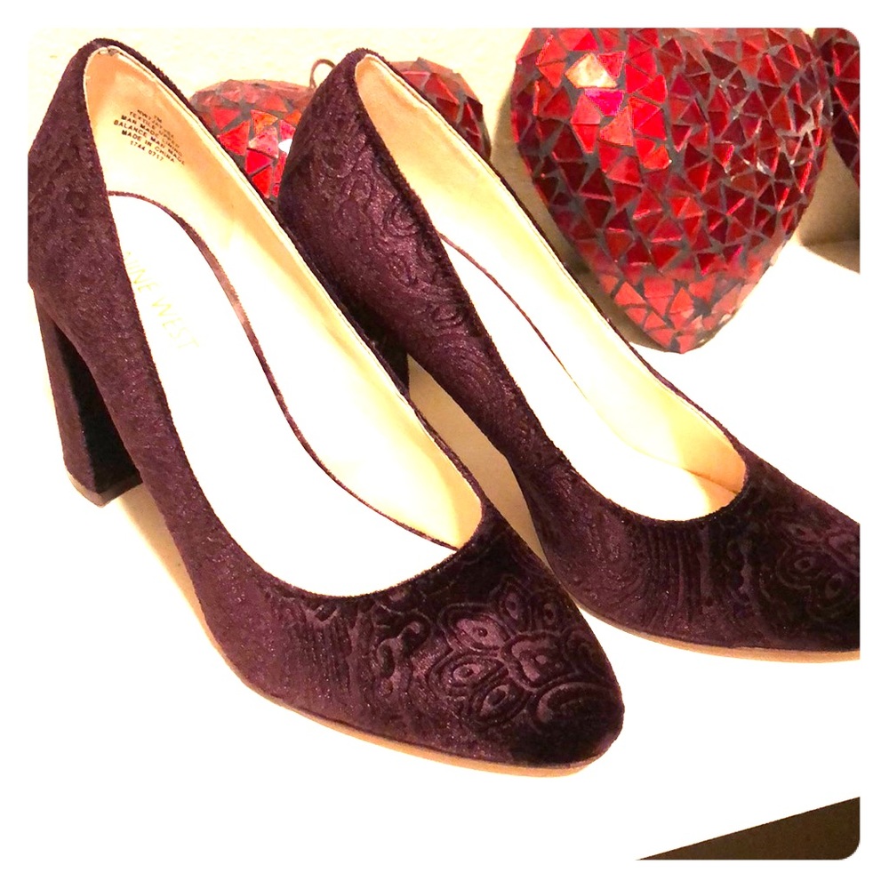 Plum Velvet Pumps